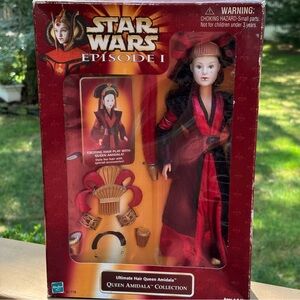 Star Wars Vintage Queen Amidala Doll Episode 1 Hair Queen New in Box